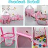 Carpa Castillo Infantil 3 en 1 con Túnel y Piscina de Pelotas