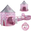 Carpa Castillo Infantil 3 en 1 con Túnel y Piscina de Pelotas