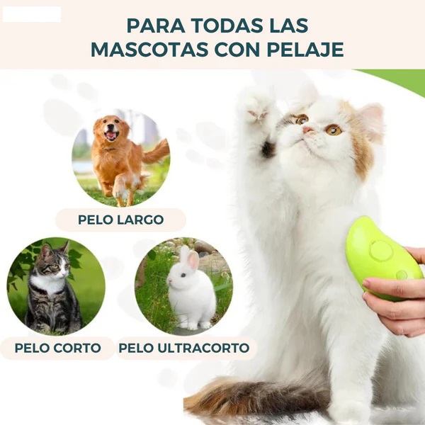 1726875874cepillo mascota vaporizador2 Cepillo Vaporizador 3 en 1 para Perros y Gatos