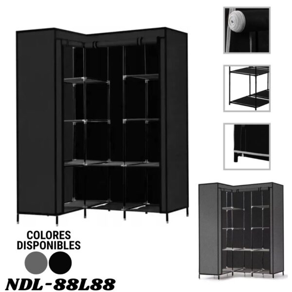 Closet Armario Esquinero de Tela Plegable