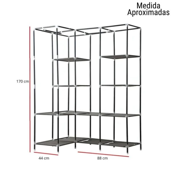 Closet Armario Esquinero de Tela Plegable